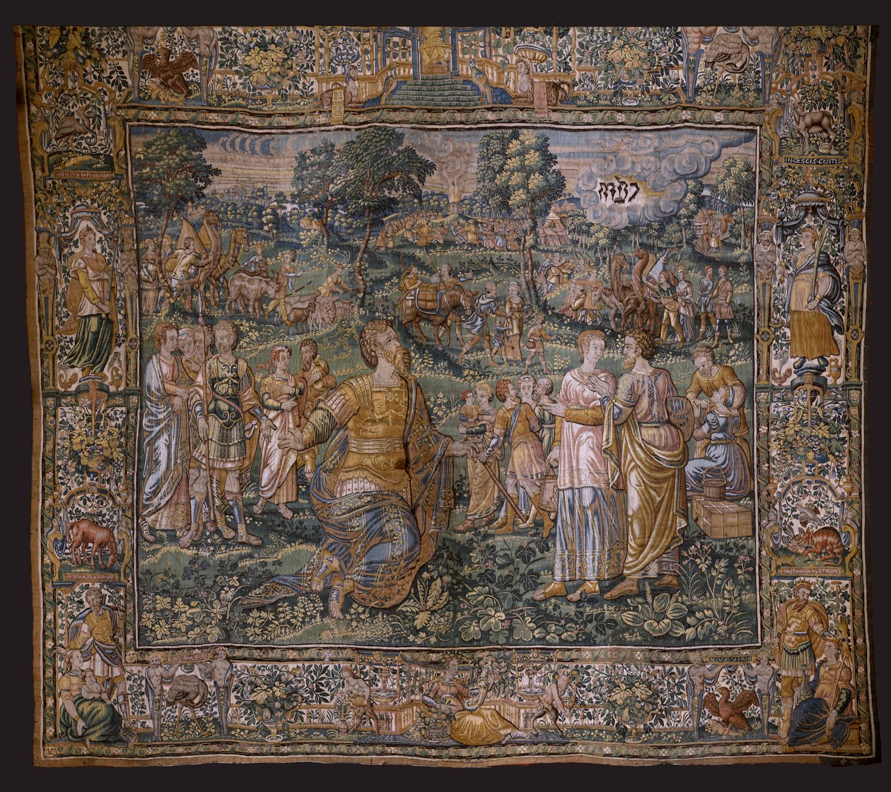 Flamand kárpit. Sorozat: Ábrahám története. Ábrahám hivatása (Ábrahám hivatása). 1575-1 körül alkotó: Flemish School