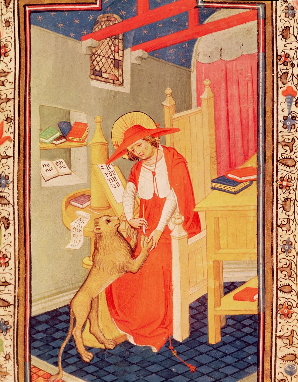 Fol.310v St. Jerome, Don Duarte óráinak könyvéből alkotó: Flemish School