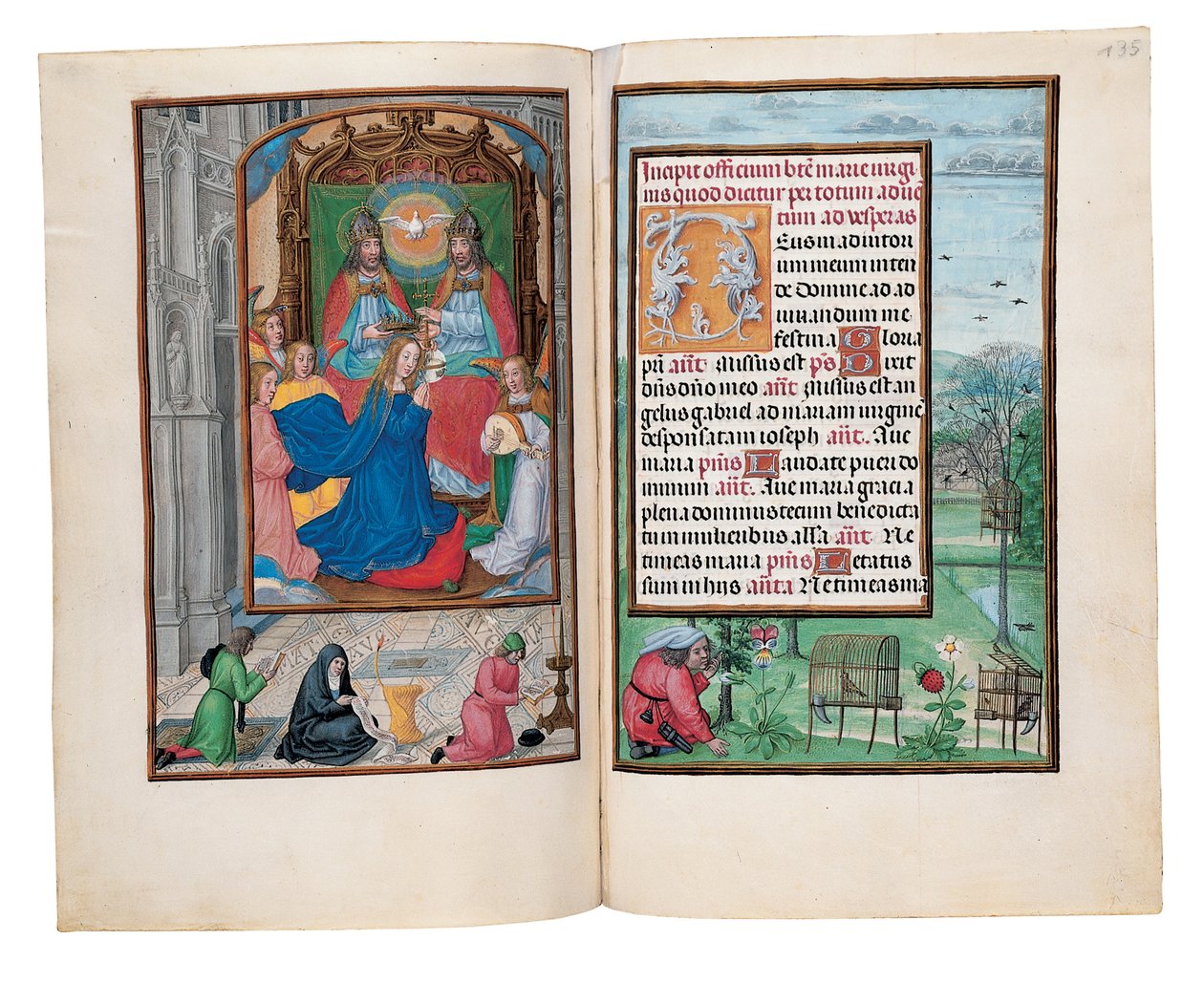 Fóliók a Rothschild Órakönyvből, Gent vagy Brugge, 1505 körül alkotó: Flemish School