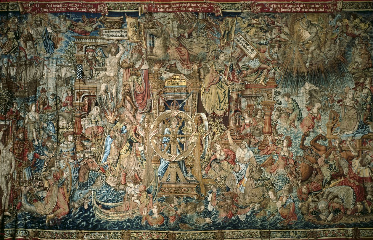 Fortuna (1520-1525), a Granja de San Ildefonso királyi palota díszei sorozat faliszőnyege - AELST III, Pieter van (1495-1555 körül). Fortuna. Spanyolország 16. v. KASZTÍLIA ÉS LEÓN. Real Sitio de San Ildefonso. La Granja de San Ildefon királyi palota. alkotó: Flemish School
