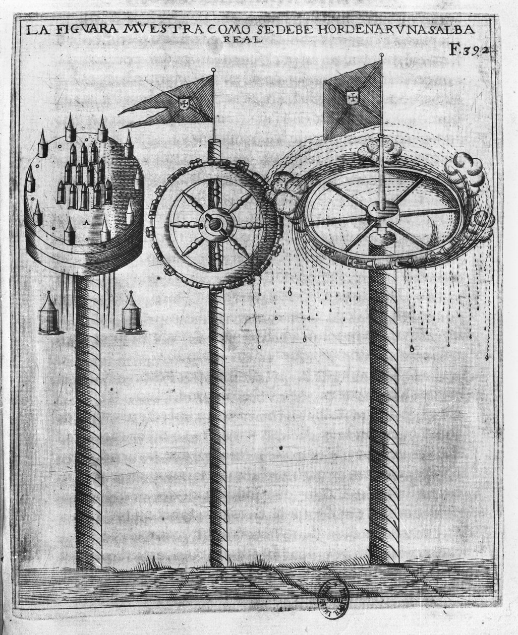 Hogyan tüzeljünk el egy királyi tisztelgést, Diego Ufano Tratado de Artilleria illusztrációja, Brüsszel, 1613 alkotó: Flemish School