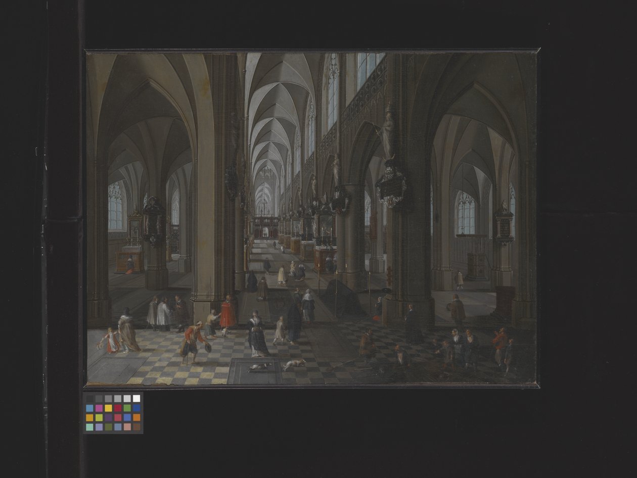 Antwerpeni katedrális belseje (olaj, vászon) alkotó: Flemish School