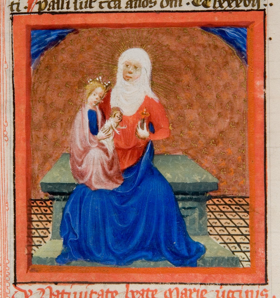 MS GEN 1111, f.169 Boldogságos Szűz Mária születése, Jacobus de Voragine Legenda Aurea illusztrációja, 1405-1010 körül alkotó: Flemish School