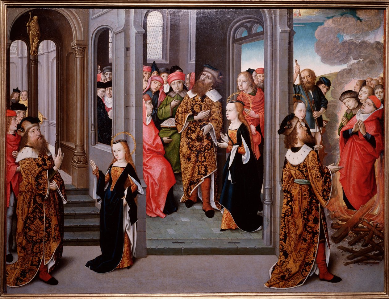 Római Szent Ágnes mártíromsága a Piazza Navonán (Festmény alkotó: Flemish School