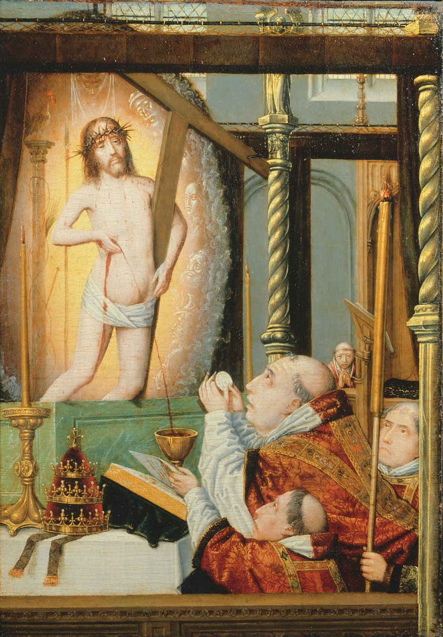 Szent Gergely mise, 1510 körül alkotó: Flemish School