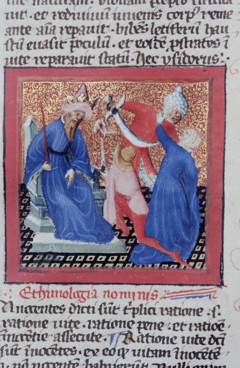 Gen 1111 oldal a Legenda Aurea-ból, Bruges, 1400-10 alkotó: Flemish School