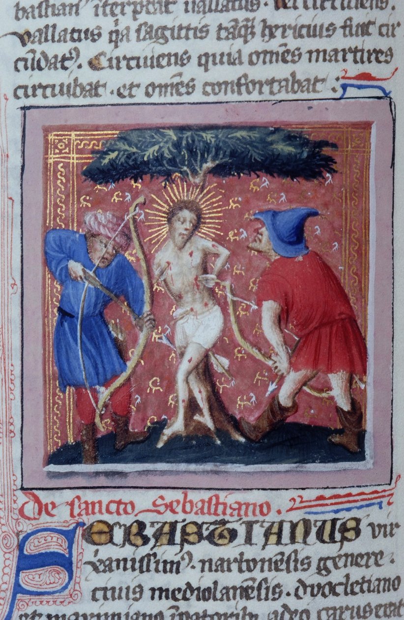 Gen 1111 oldal a Legenda Aurea-ból, Bruges, 1400-10 alkotó: Flemish School