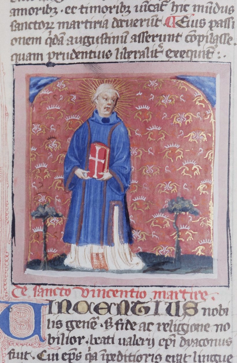 Gen 1111 oldal a Legenda Aurea-ból, Bruges, 1400-10 alkotó: Flemish School