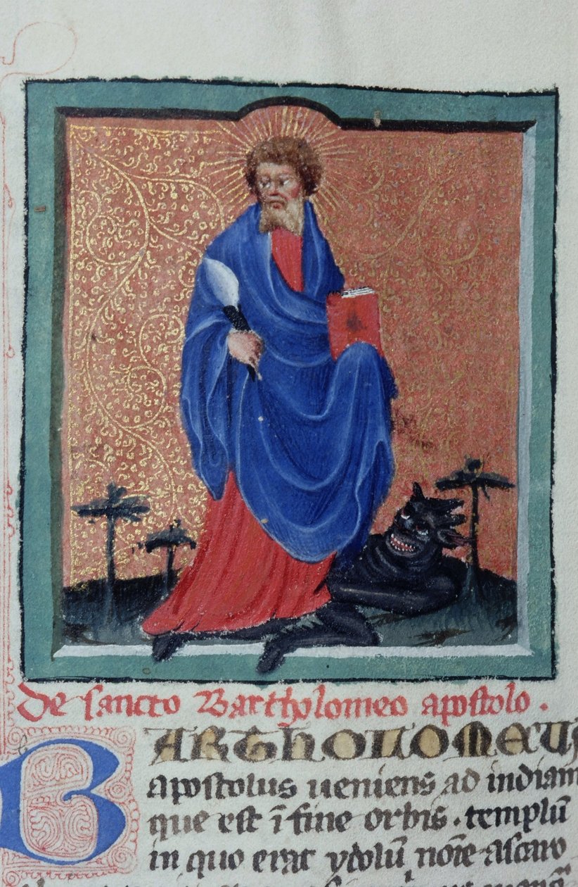Gen 1111 oldal a Legenda Aurea-ból, Bruges, 1400-10 alkotó: Flemish School