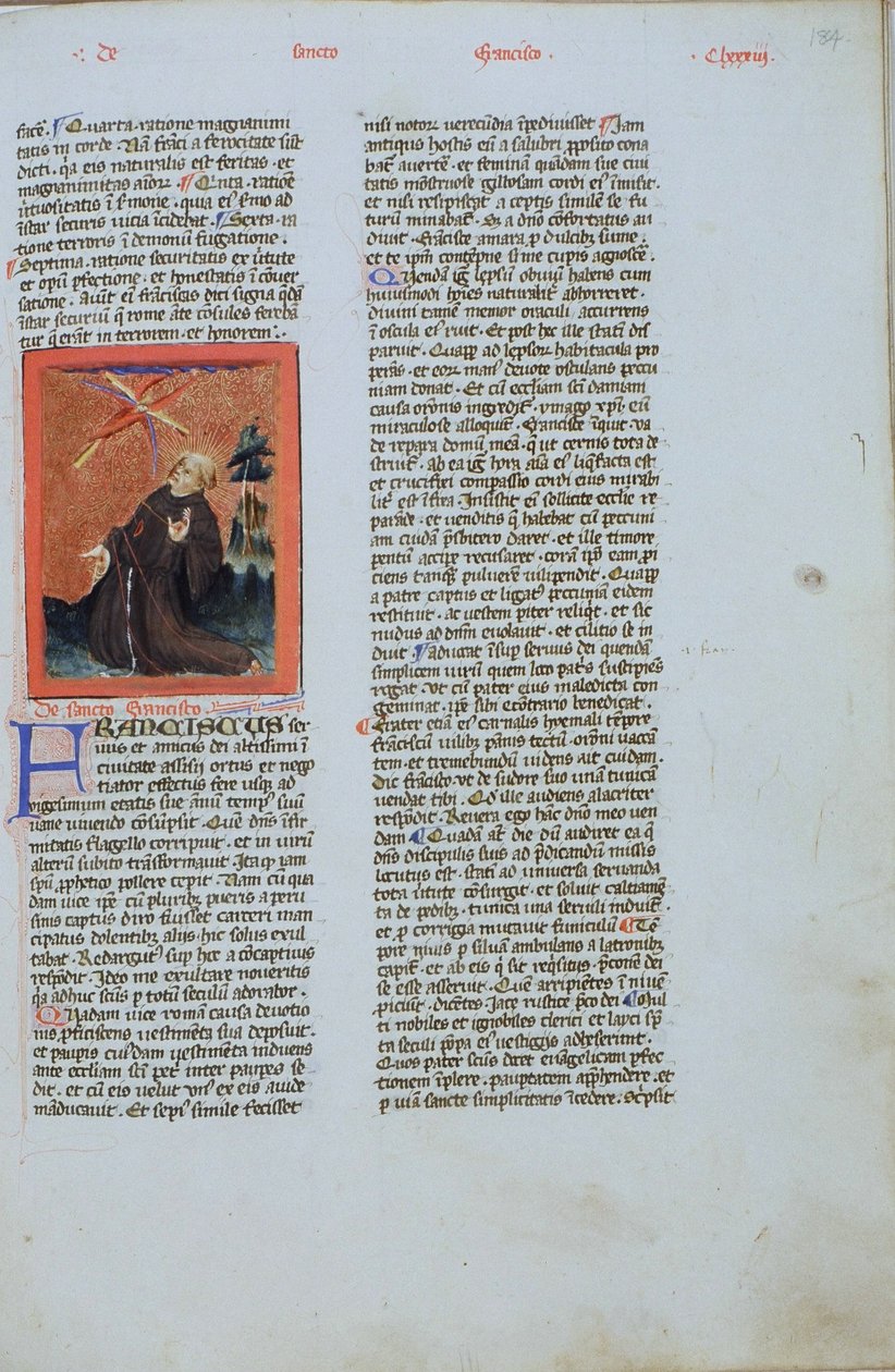 Gen 1111 oldal a Legenda Aurea-ból, Bruges, 1400-10 alkotó: Flemish School