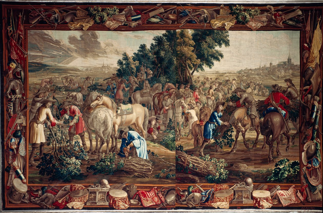 Palota (Schlossanlage Schleißheim). Flamand kárpit. Brüsszeli atelier Judocus De Vos. Tervező: Lambert De Hondt. Gyapjú és selyem. 1715-1724 körül. alkotó: Flemish School