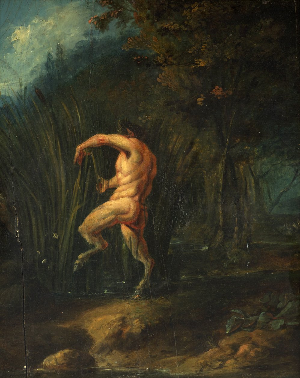 Serpenyő és Syrinx (olaj a panelen) alkotó: Flemish School