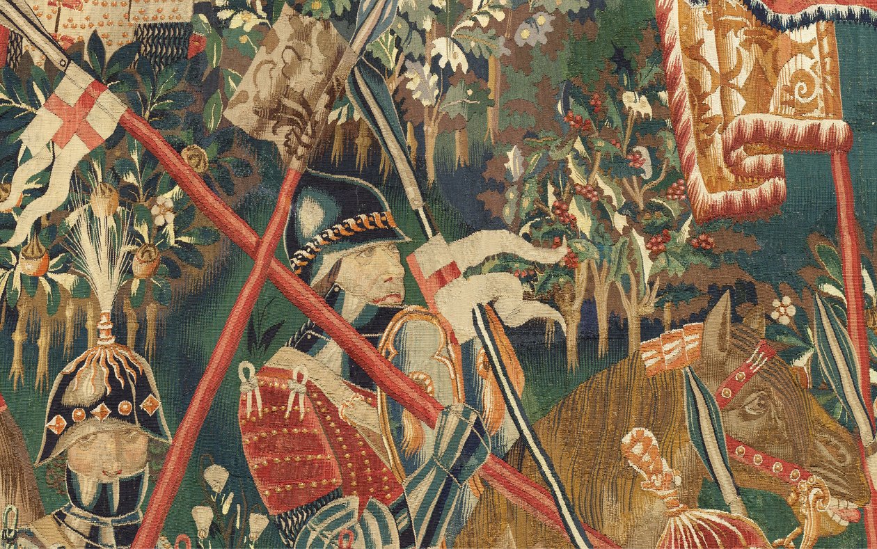 Plébániai gobelinmúzeum (Parish Museum of Pastrana Tapestries). Flamand kárpit. Tanger meghódítása (Tanger bevétele, De inname van Tanger). I. Alfonz portugál király hódításai sorozat. Tournai. Gyapjú és selyem alkotó: Flemish School