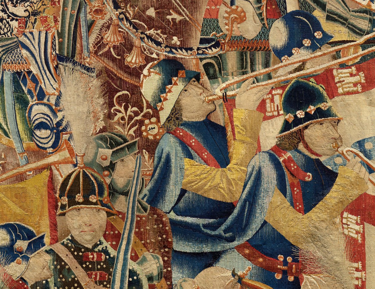 Plébániai gobelinmúzeum (Parish Museum of Pastrana Tapestries). Flamand kárpit. Take of Asilah (Take of Asilah, Assault on Asilah, De inname van Arzila). Sorozat I. Alfonz portugál király hódításai. Tournai. alkotó: Flemish School