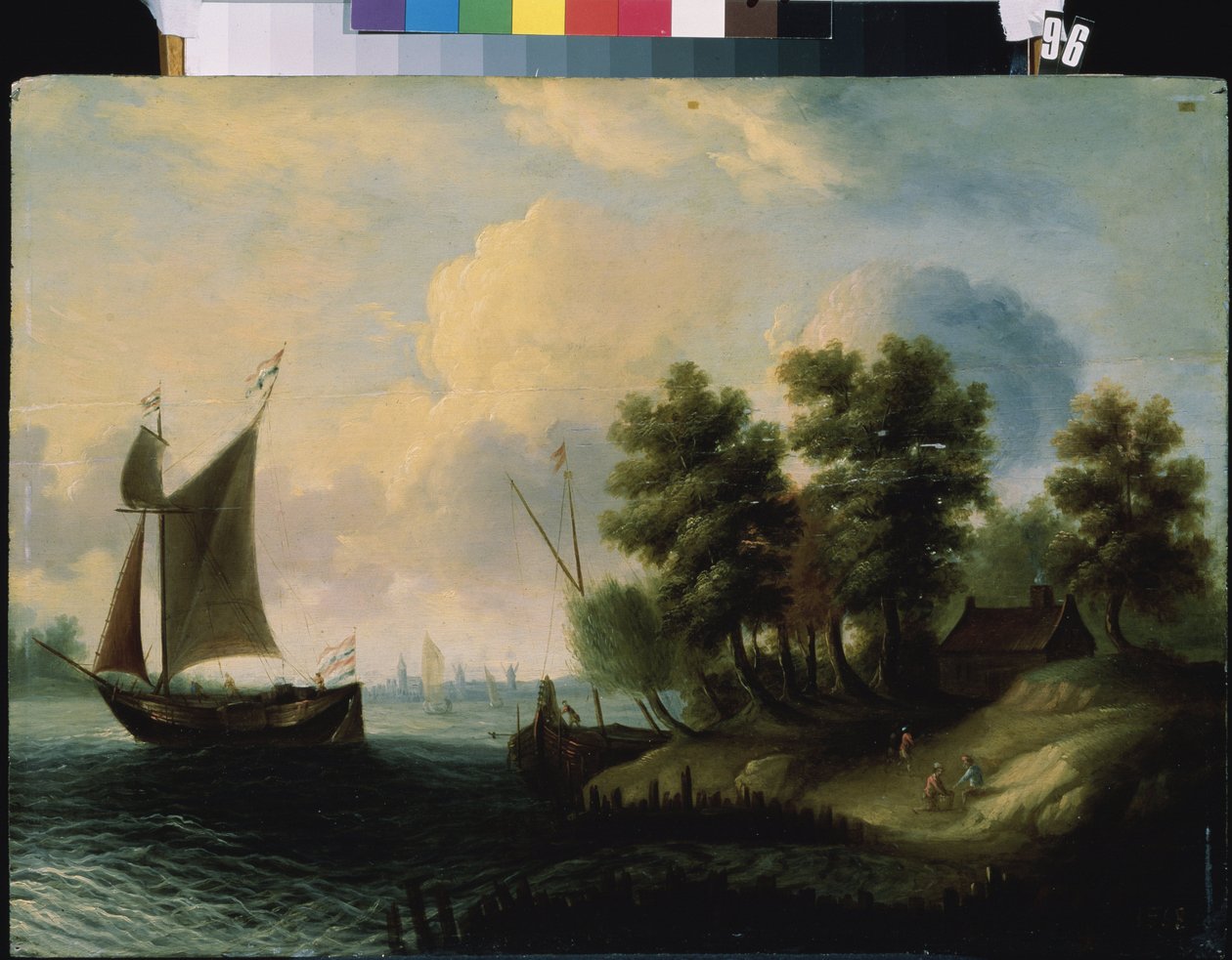 ""Seascape"" (A tengeri táj) Holland iskolai festészet 17. század Mihail Krosickij Művészeti Múzeum, Szevasztopol (Szevasztopol) Ukrajna alkotó: Flemish School