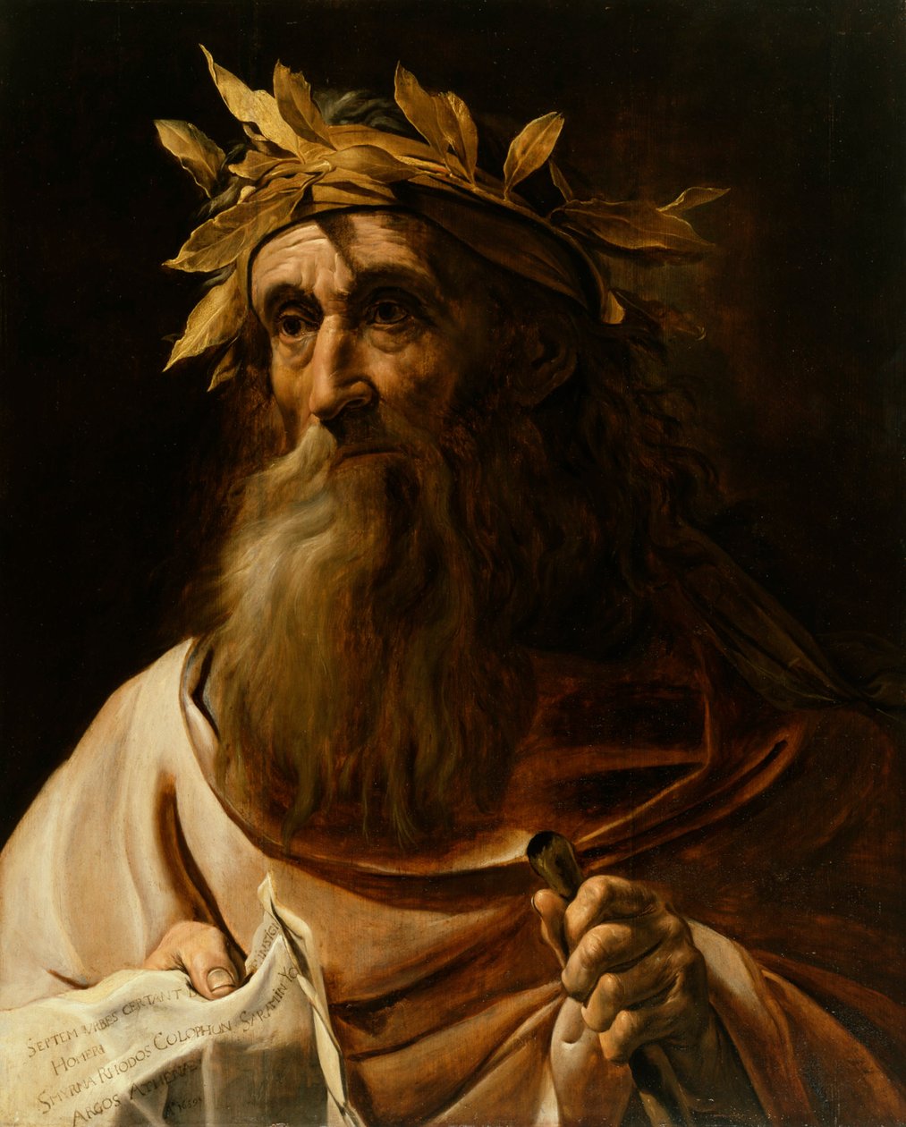 Homérosz költő portréja, 1639 alkotó: Flemish School