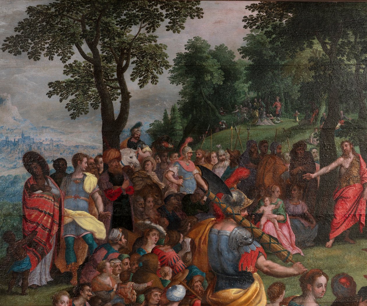 János prédikációja a sivatagban alkotó: Flemish School