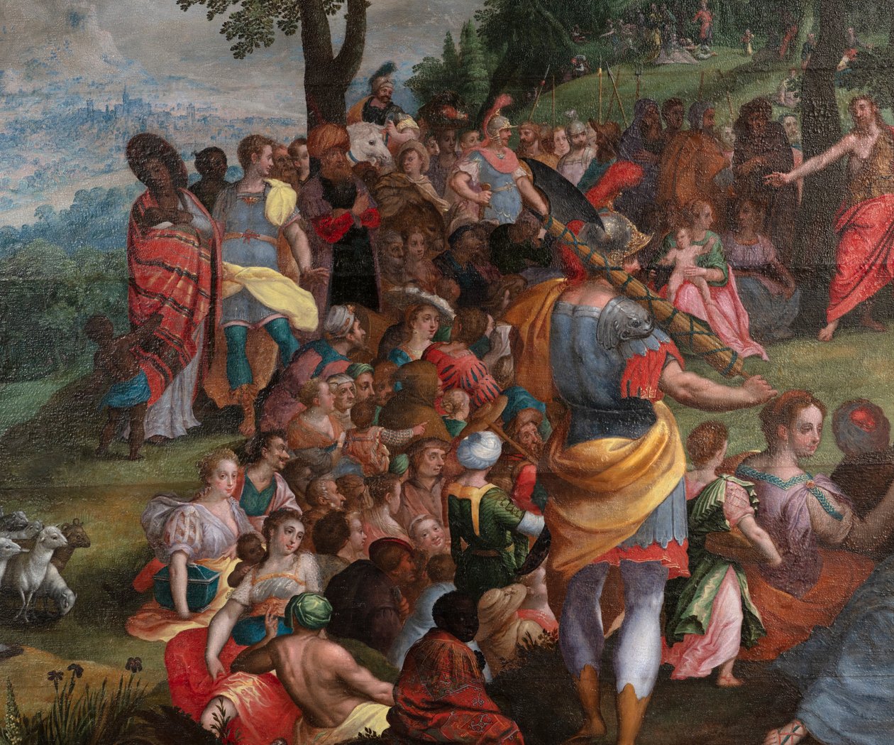 János prédikációja a sivatagban alkotó: Flemish School
