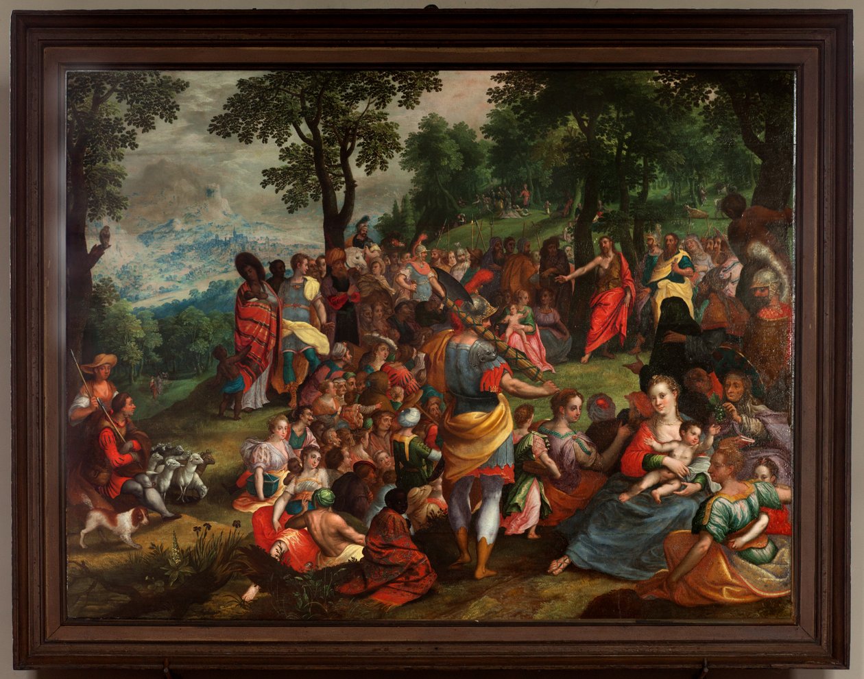 János prédikációja a sivatagban alkotó: Flemish School