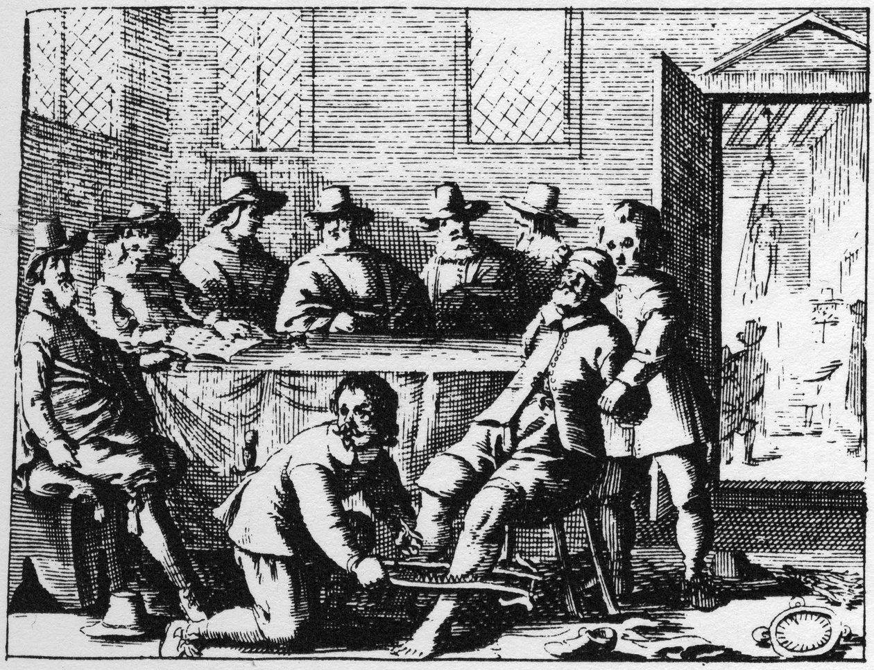 A Tincerek büntetése egy varázslóra – Abraham Palingh 1725-ös metszete „” La Sorcellerie demasquee”” (