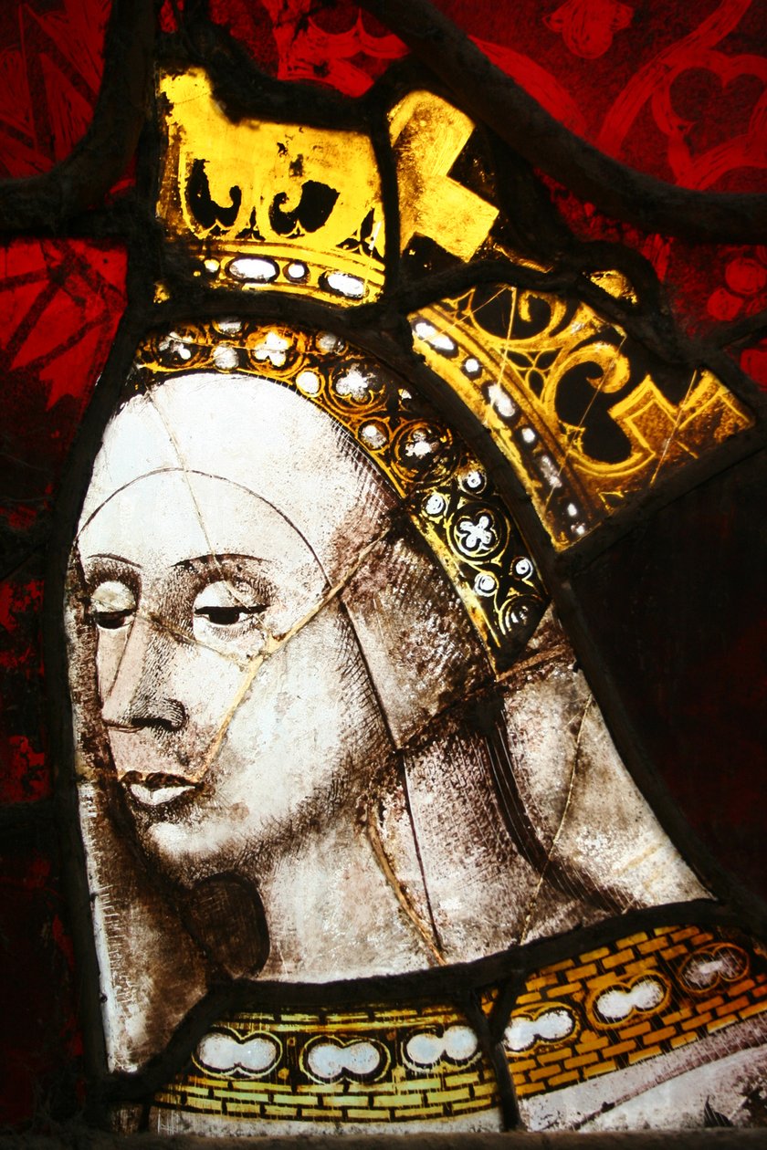 Queen Elizabeth Woodville, 1480 körül (ólomüveg) alkotó: Flemish School