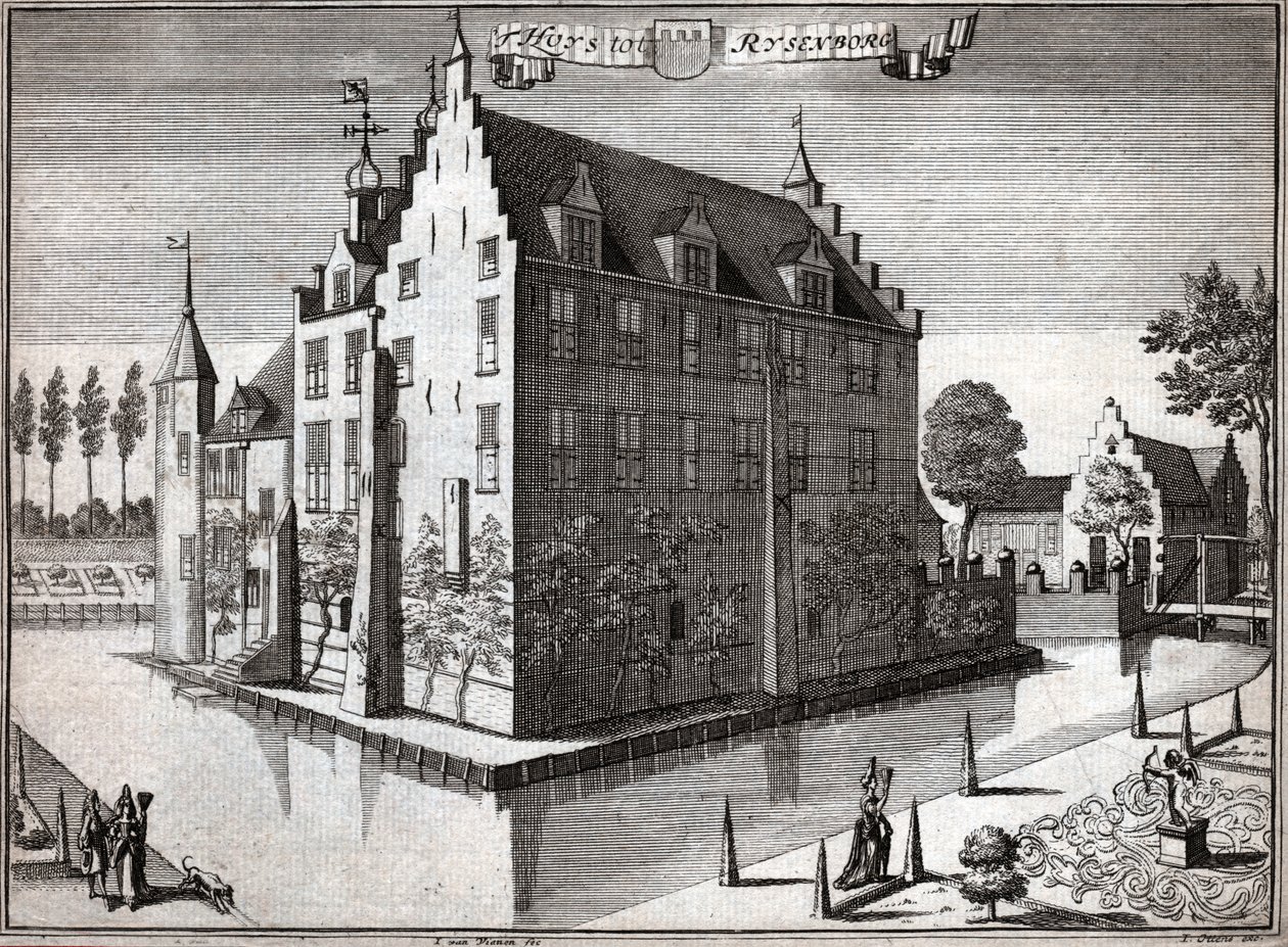 Rijsenburg kastély. (metszés alkotó: Flemish School