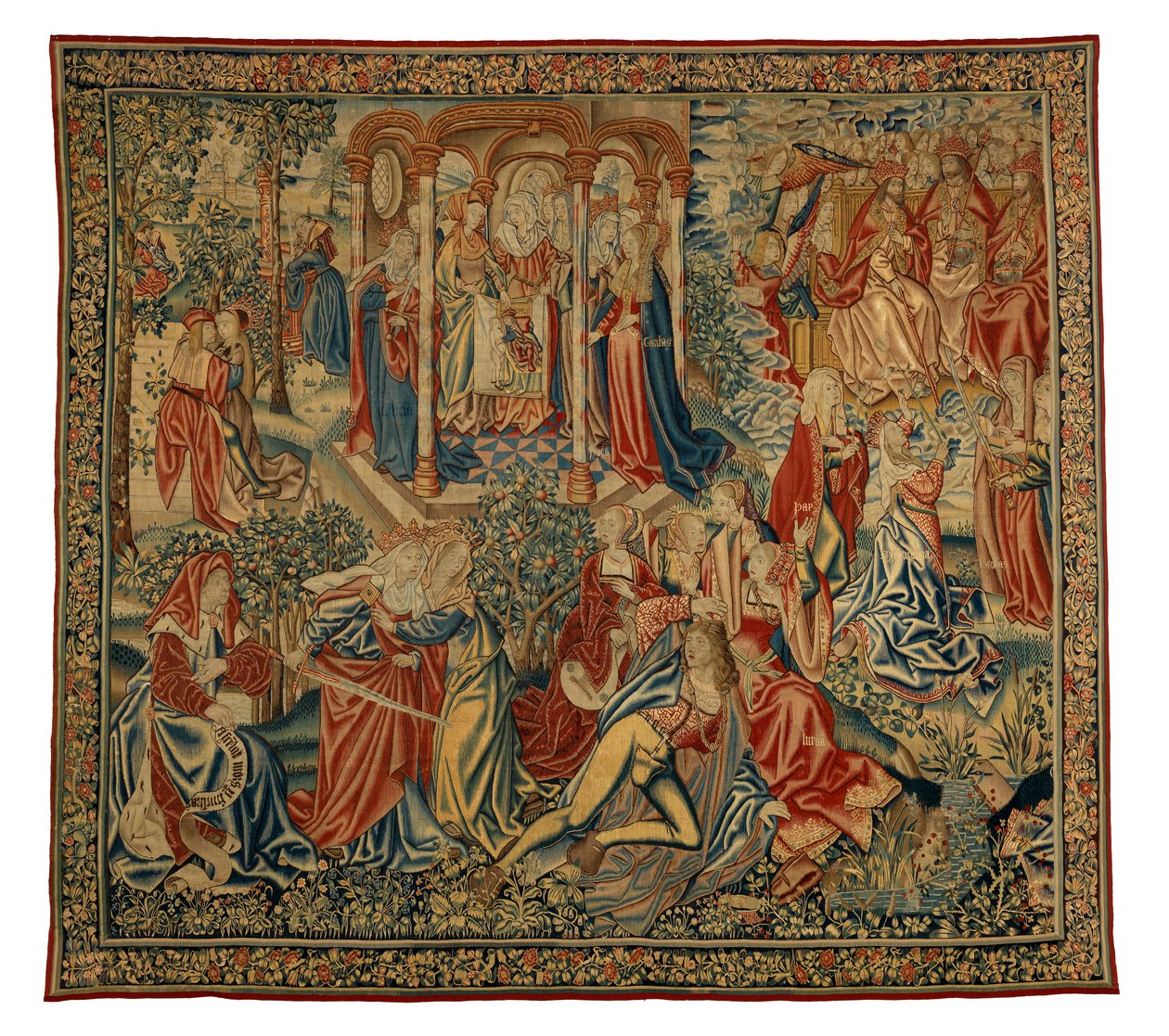 Gobelin, az ember erkölcsi allegóriája vagy az igazságot támadó ember, készült Flandriában, Belgiumban, 1500 körül (gyapjú és selyem) alkotó: Flemish School
