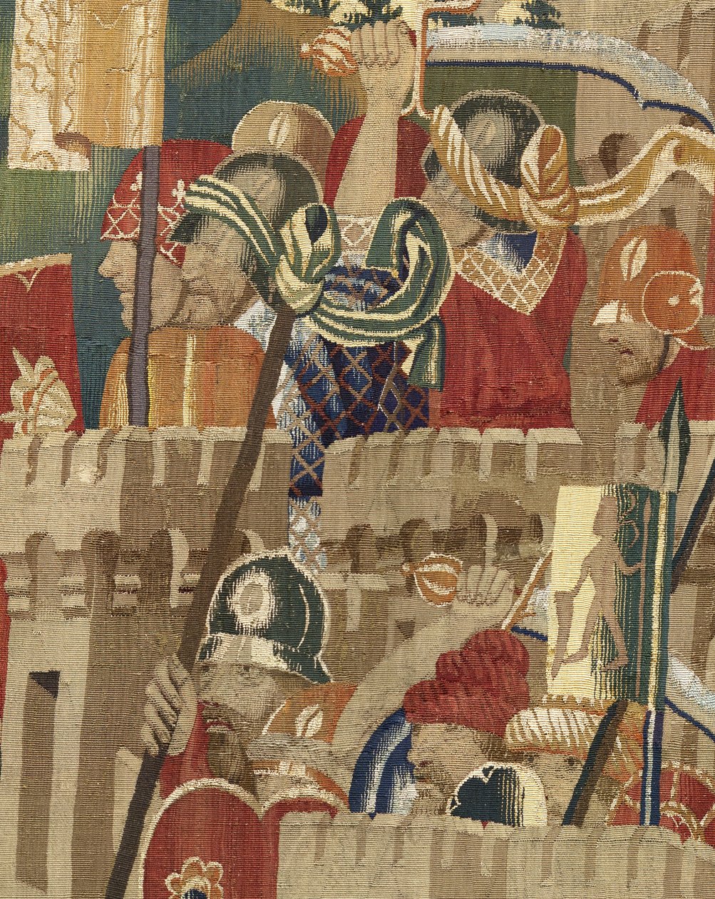 V. Alfonso portugál király hódításait bemutató kárpit (Conquistas de Alfonso V de Portugal), Tournai. Részlet. (Gyapjú és selyem) alkotó: Flemish School