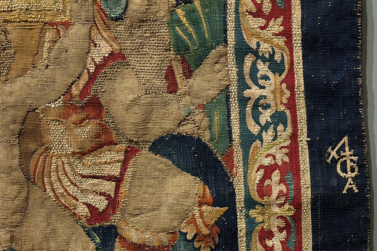 V. Alfonso portugál király hódításait bemutató kárpit (Conquistas de Alfonso V de Portugal), Tournai. Részlet. (Gyapjú és selyem) alkotó: Flemish School