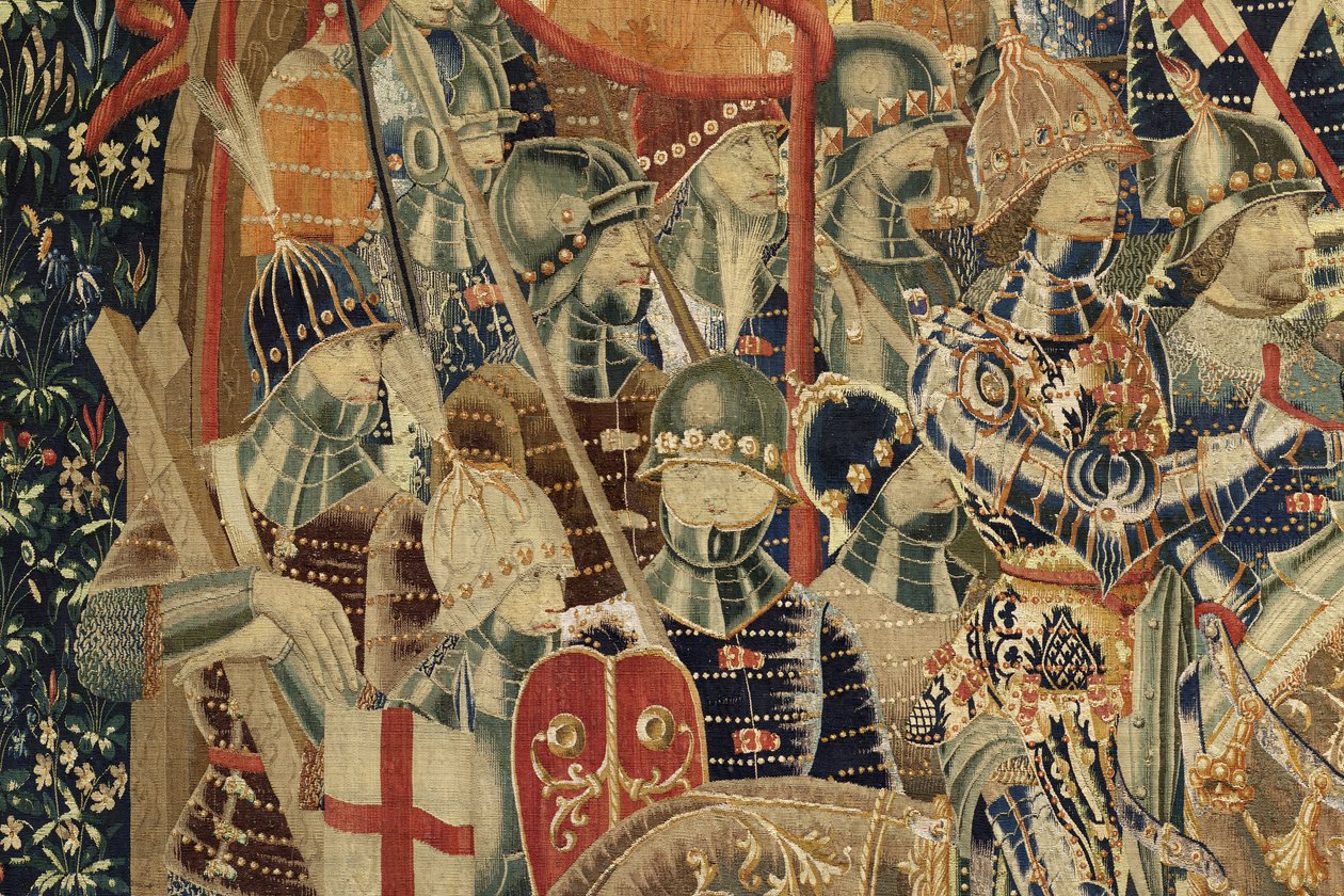 V. Alfonso portugál király hódításait bemutató kárpit (Conquistas de Alfonso V de Portugal), Tournai. Részlet. (Gyapjú és selyem) alkotó: Flemish School