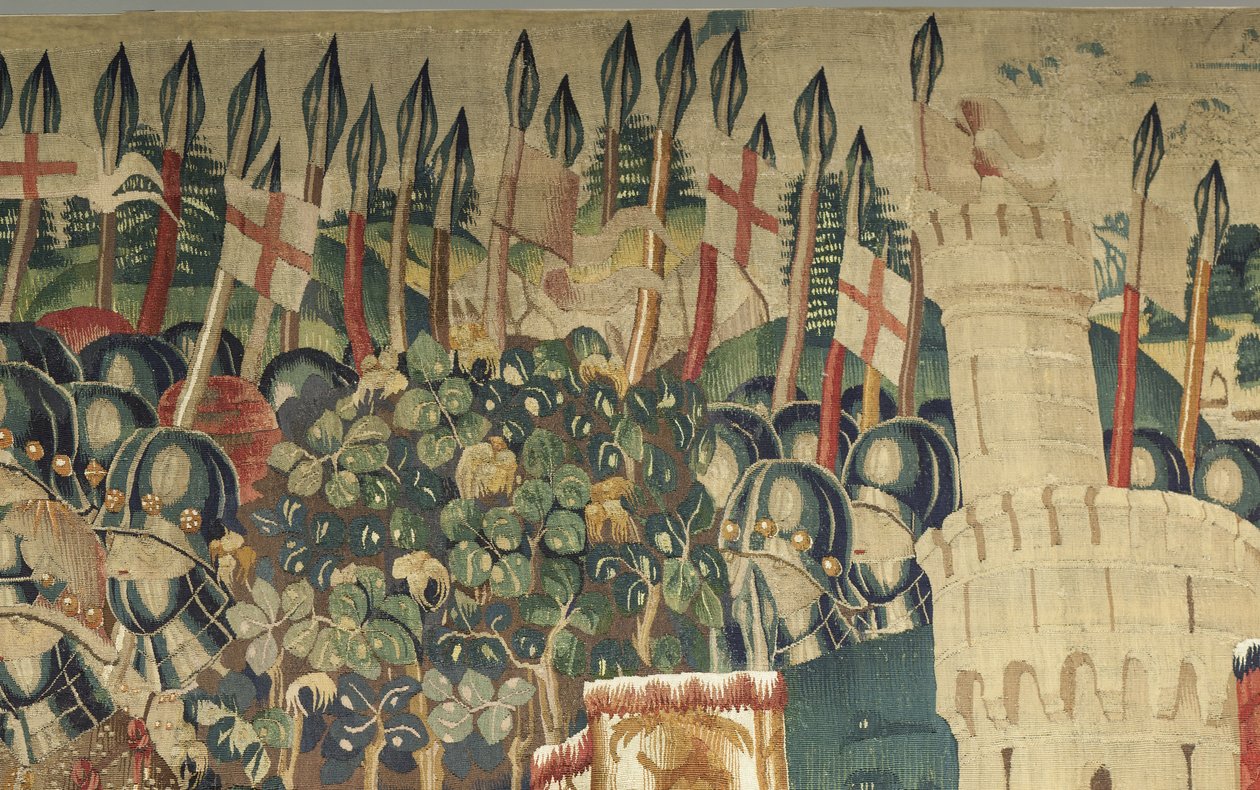 V. Alfonso portugál király hódításait bemutató kárpit (Conquistas de Alfonso V de Portugal), Tournai. Részlet. (Gyapjú és selyem) alkotó: Flemish School