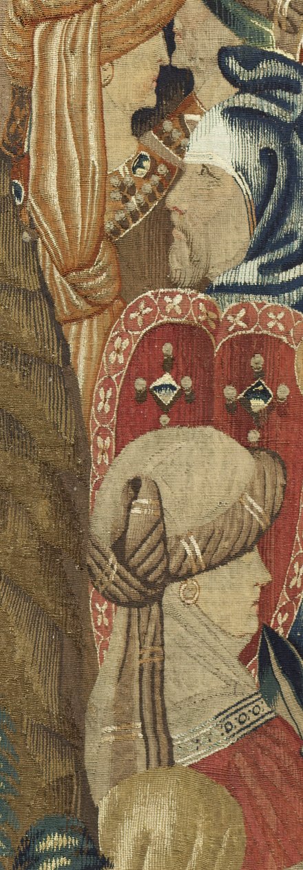 V. Alfonso portugál király hódításait bemutató kárpit (Conquistas de Alfonso V de Portugal), Tournai. Részlet. (Gyapjú és selyem) alkotó: Flemish School