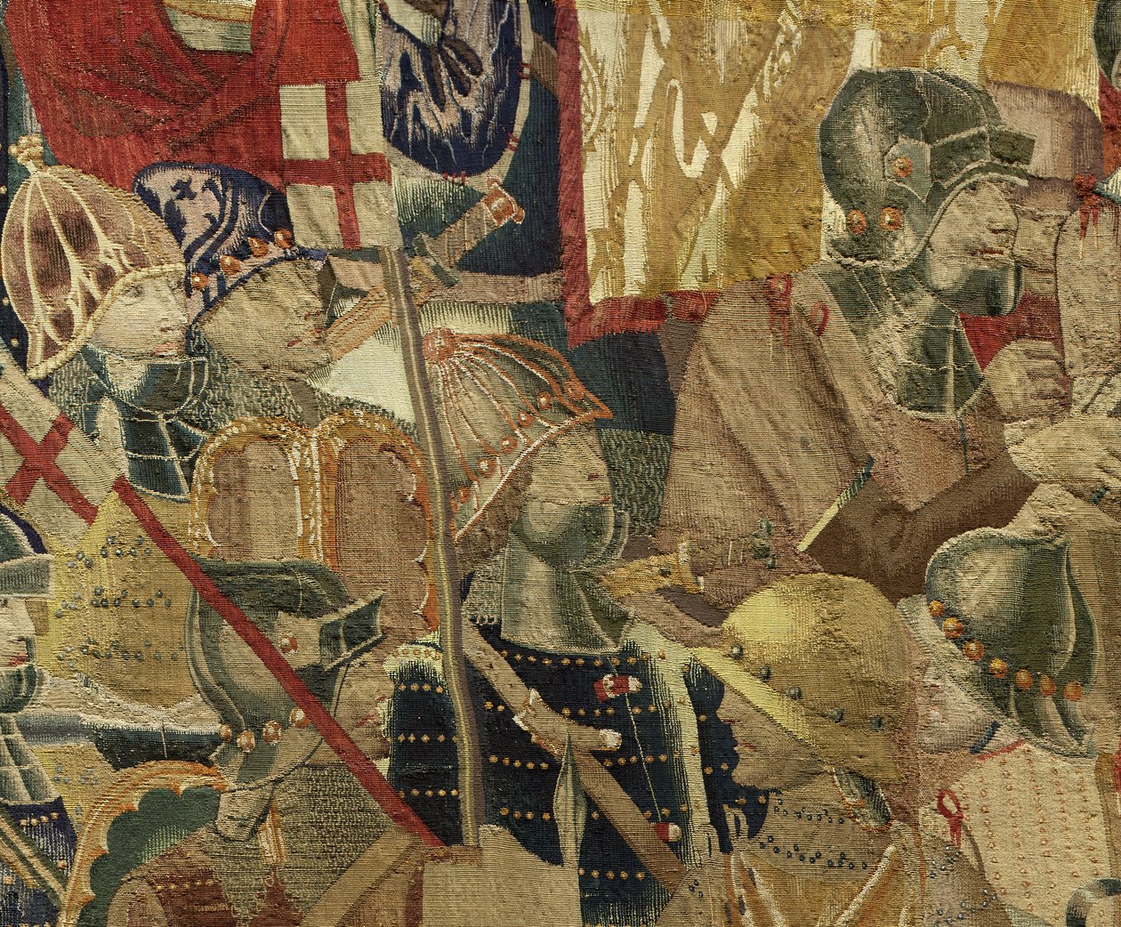 V. Alfonso portugál király hódításait bemutató kárpit (Conquistas de Alfonso V de Portugal), Tournai. Részlet. (Gyapjú és selyem) alkotó: Flemish School