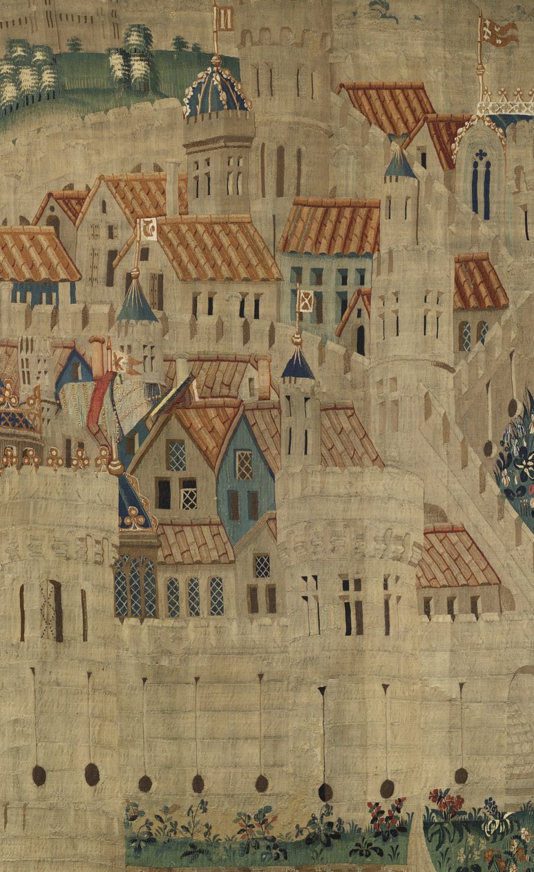 V. Alfonso portugál király hódításait bemutató gobelin (Conquistas de Alfonso V de Portugal), Tournai. Részlet. (Gyapjú és selyem) alkotó: Flemish School