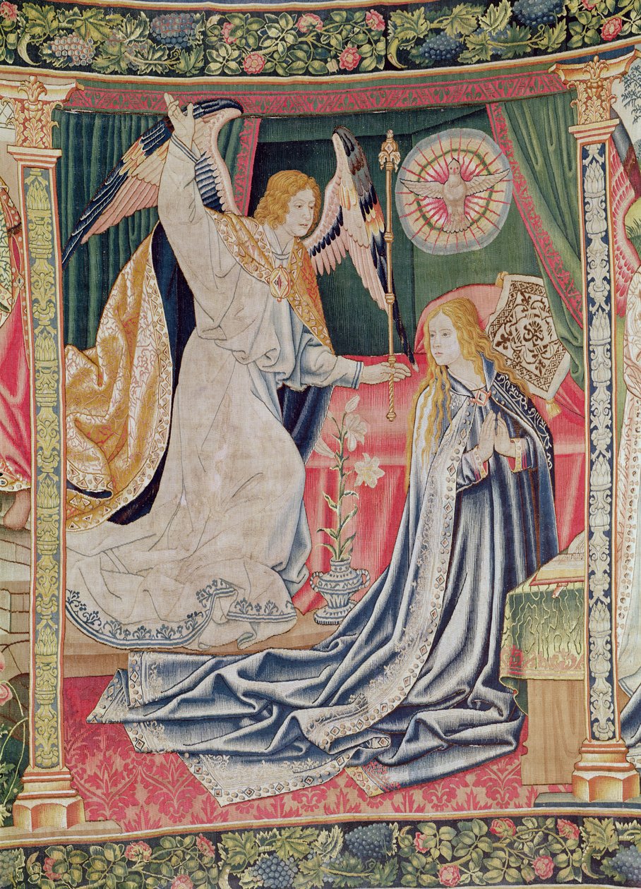Az Angyali üdvözlet, Brüsszeli Műhely, 1510 körül alkotó: Flemish School