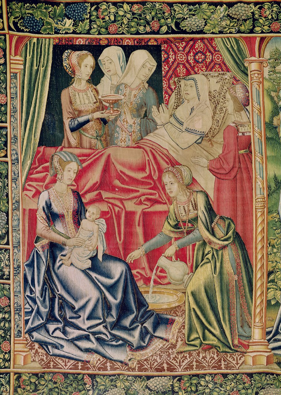 A Szűz születése, Brüsszeli Műhely, 1510 körül alkotó: Flemish School
