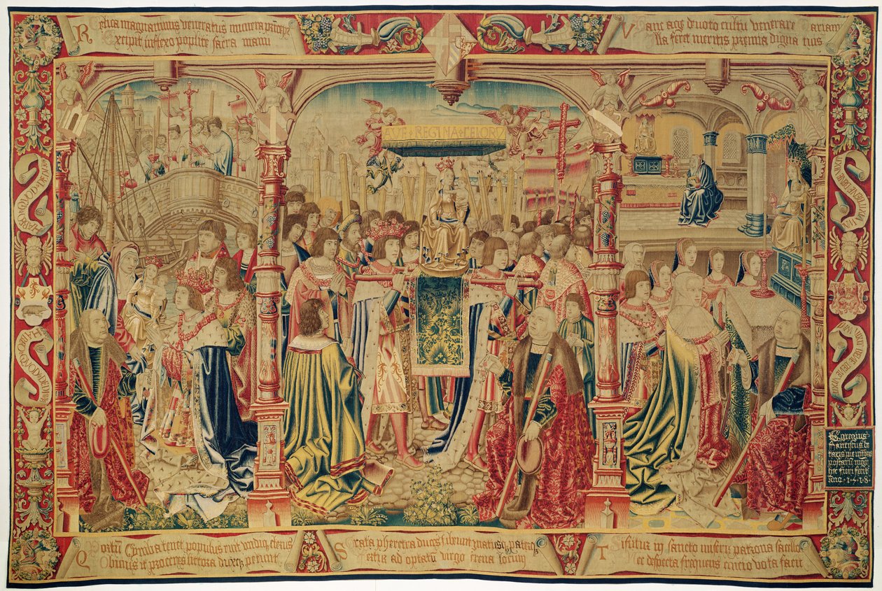 A templomba vitt Szűz szobra a Notre Dame du Sablon legendájából, brüsszeli műhely, 1516 alkotó: Flemish School