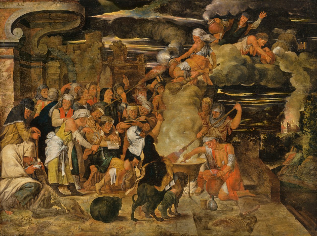 A boszorkányok szombatja (olaj, tábla) alkotó: Flemish School