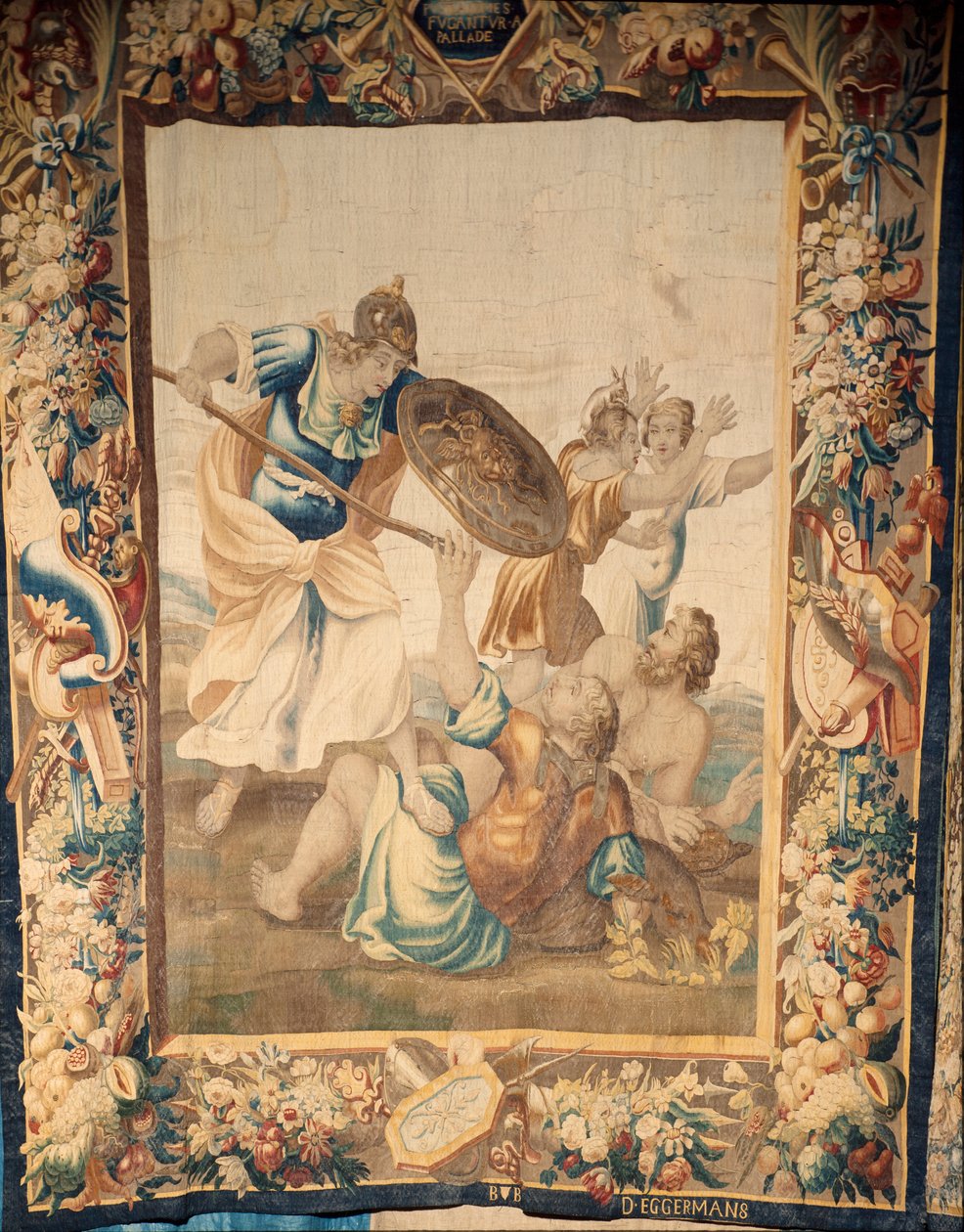 A katedrális (Catedral de Santa María de Sigüenza). A katedrális gyűjteménye. Flamand kárpit. Róma története (?). Aláírás: „BB D EGGERMANS Ian Le Clerc, D Eggermans”. Brüsszel. Kezdje a 17. századot. alkotó: Flemish School