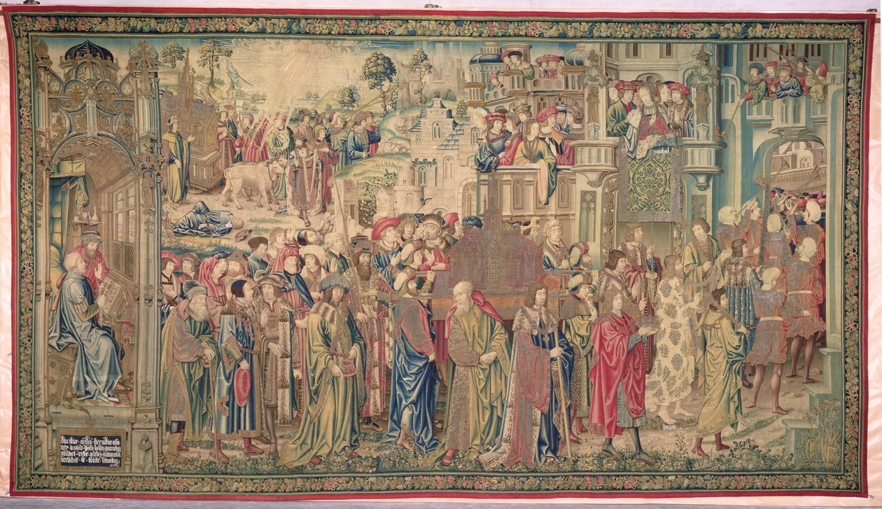 A frigyláda szállítása, Dávid és Betsabé kárpitja, 1510-1515 alkotó: Flemish School