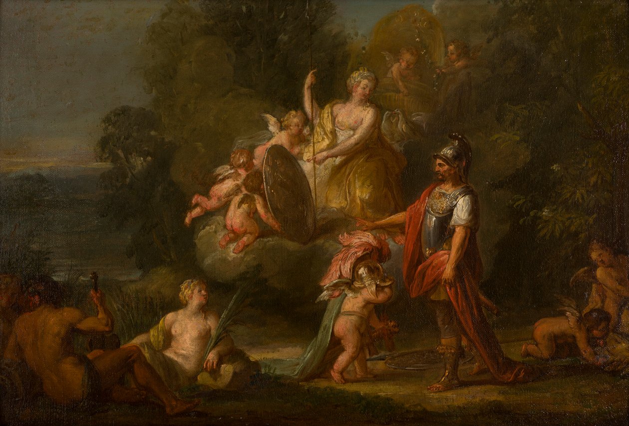 A Vénusz fegyvert ad Aeneasnak, 1400-1699 körül (olaj, vászon és tábla) alkotó: Flemish School