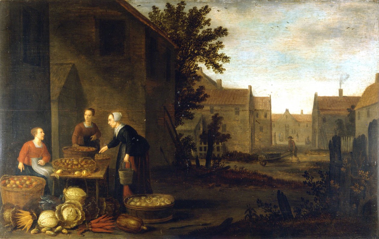 Willers Adam Willaerts (1577 - 1664) holland „piaci jelenet” festő. 17. század.Museo del Castello. Milánó alkotó: Flemish School