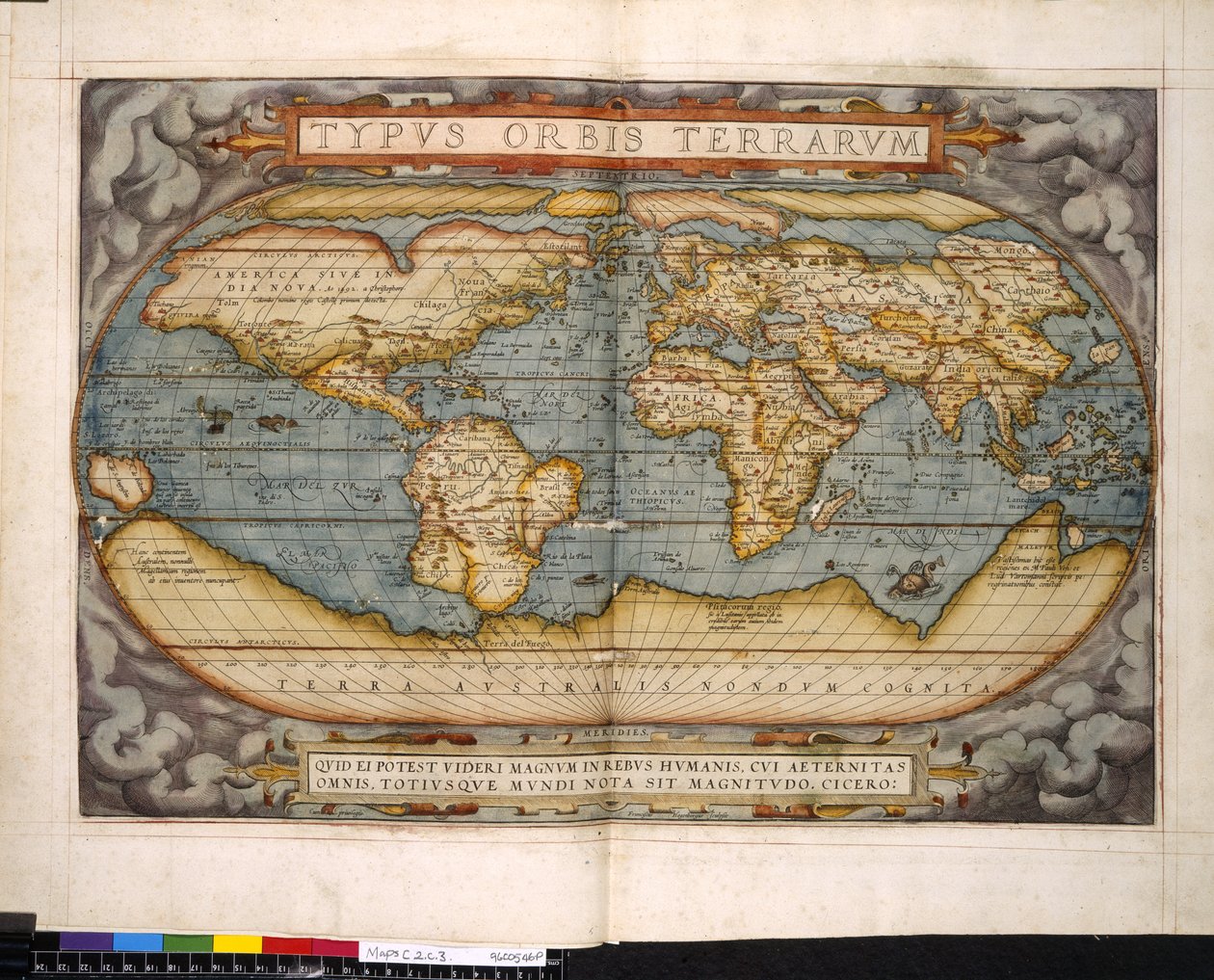 Világtérkép, Theatrum Orbis Terrarum, Abraham Ortelius alkotó: Flemish School
