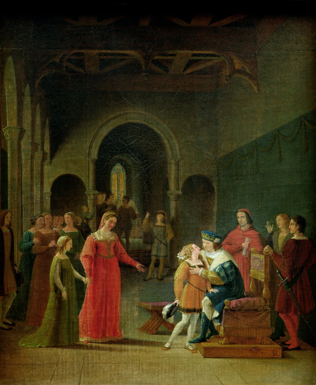 I. Ferenc (1494-1547) Bemutatták XII. Lajosnak (1462-1515) alkotó: Fleury François Richard