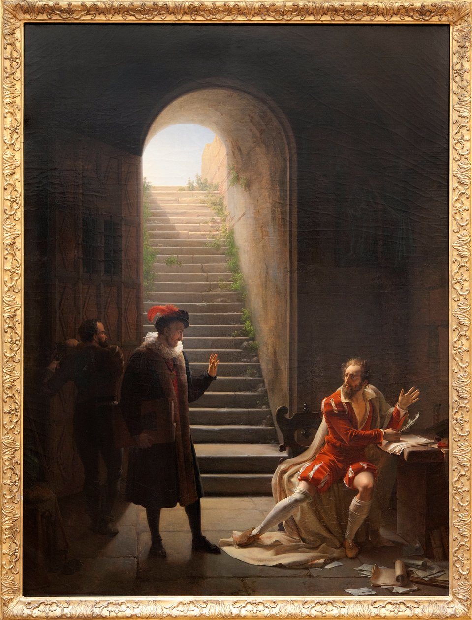 Montaigne által meglátogatott kupa a börtönben, 1822 körül (olaj, vászon) alkotó: Fleury François Richard
