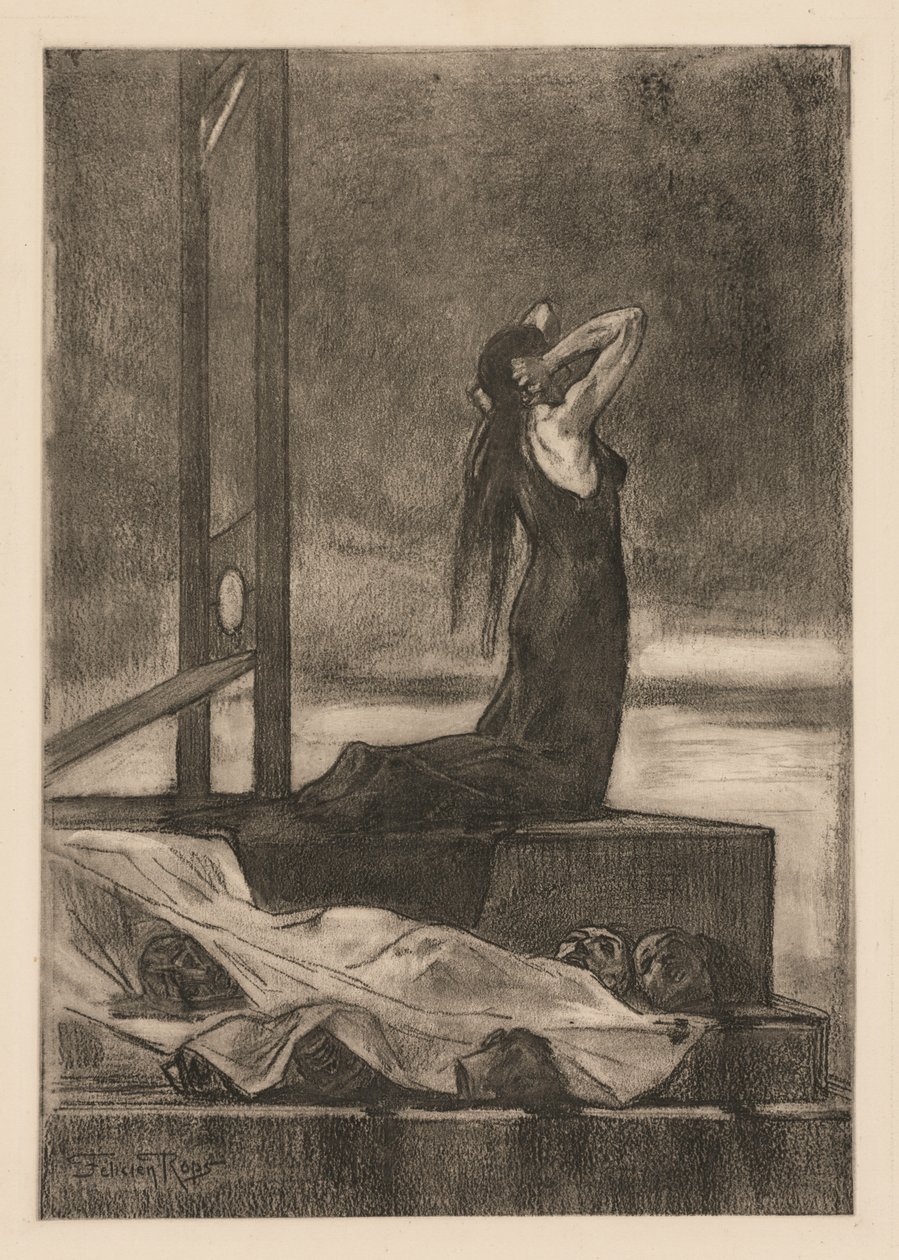 Halálbüntetés: A halál fájdalma (Todesstrafe: La peine de mort) alkotó: Félicien Rops