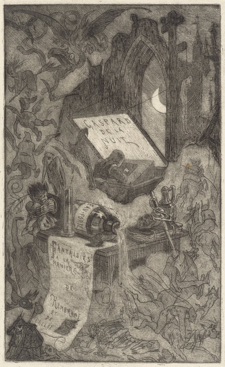 Éjszaka Gáspárd, 1868. alkotó: Félicien Rops