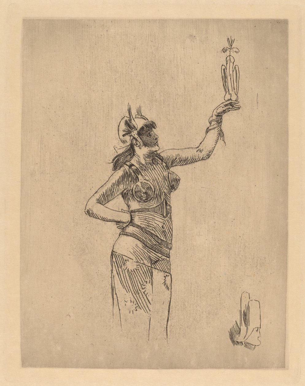 A solymász (La fauconniere) alkotó: Félicien Rops