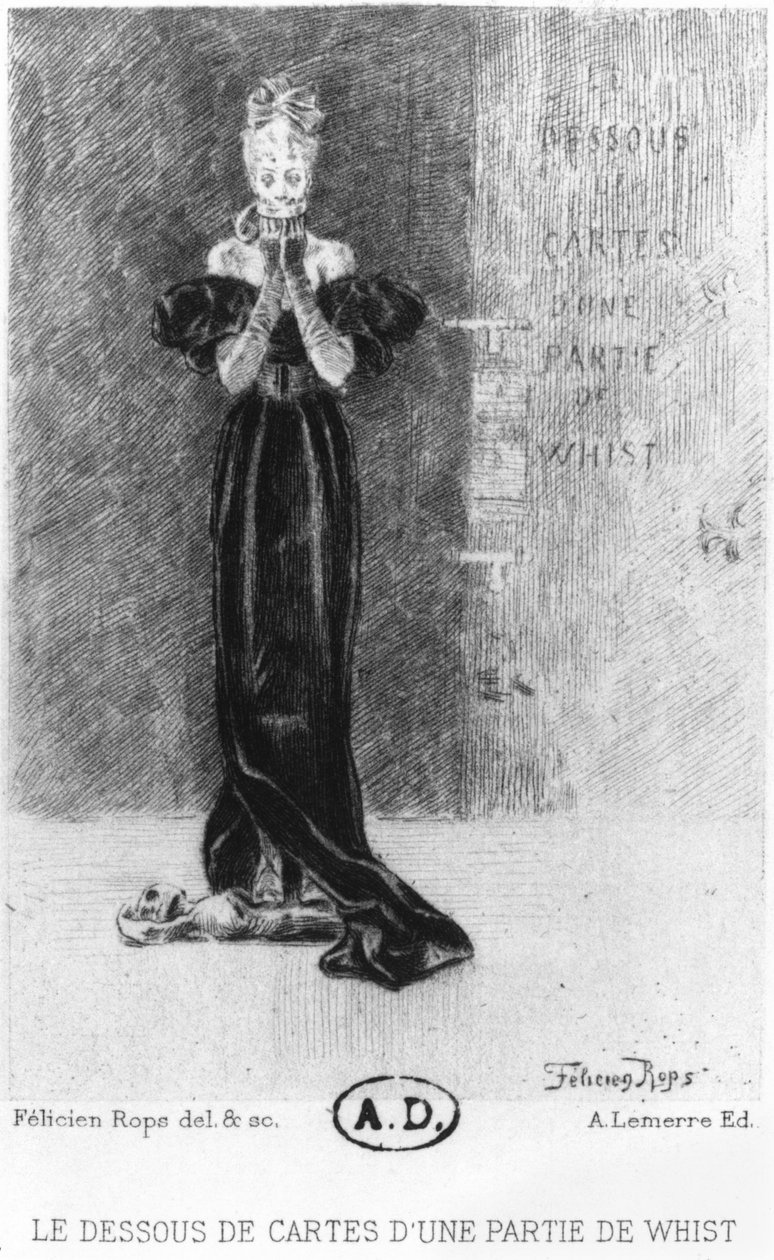 "Egy whist parti rejtett oldala", illusztráció Jules Amedee Barbey d