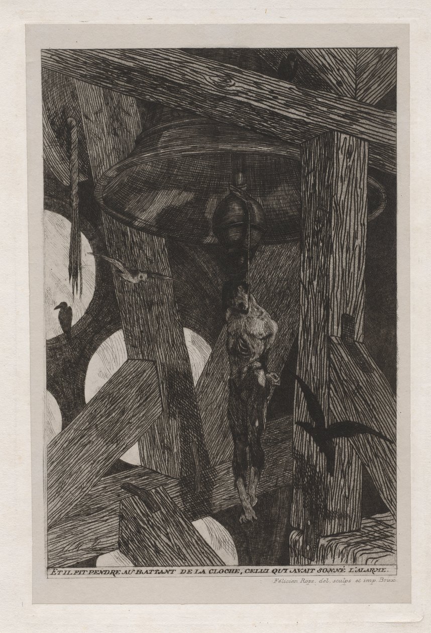 Ulenspiegel és Lamme Goedzak legendája és kalandjai: Az akasztott ember..., 1867. alkotó: Félicien Rops
